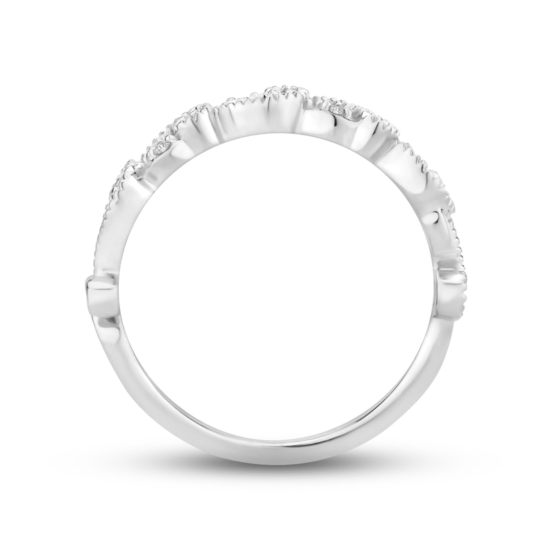 Diamond Wedding Band 1/15 ct tw Round-cut 14K White Gold