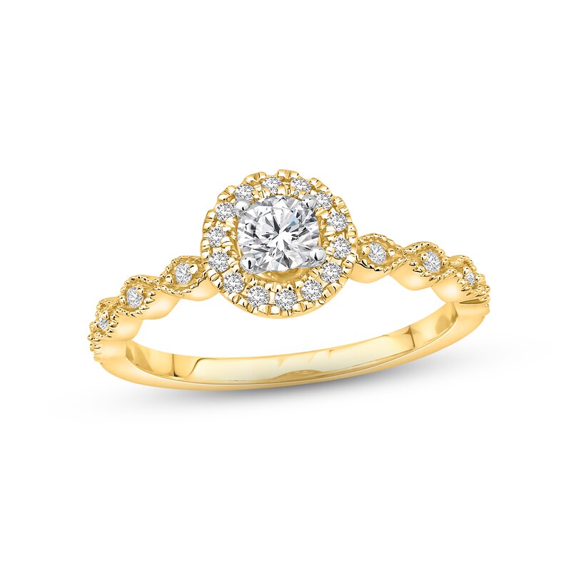 Diamond Engagement Ring 3/8 ct tw Round-cut 10K Two-Tone Gold