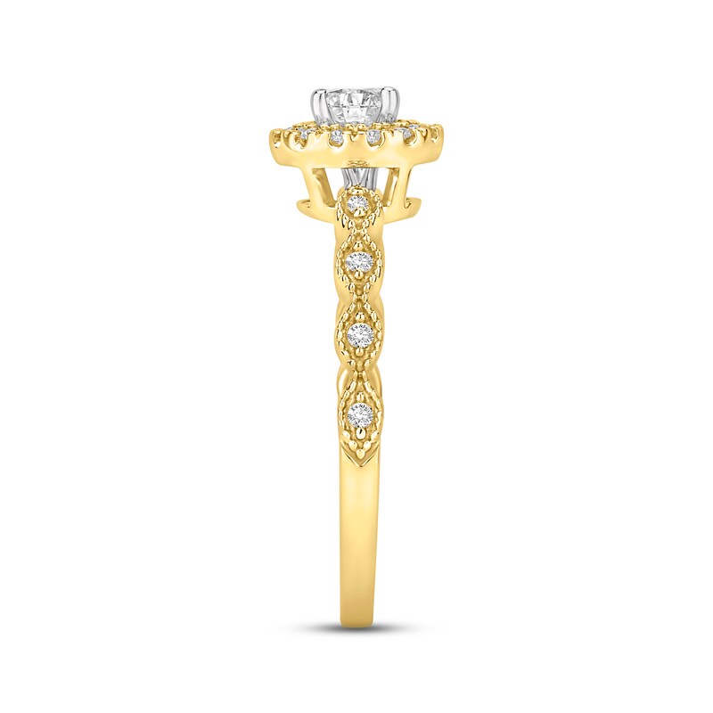 Diamond Engagement Ring 3/8 ct tw Round-cut 10K Two-Tone Gold