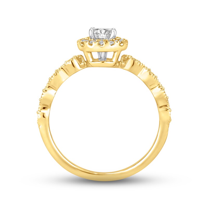 Diamond Engagement Ring 3/8 ct tw Round-cut 10K Two-Tone Gold
