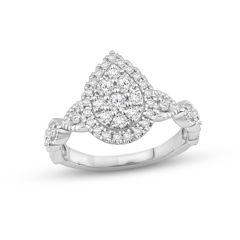 Main Image 1 of Now + Forever Multi-Diamond Engagement Ring 3/4 ct tw Round-cut 14K White Gold