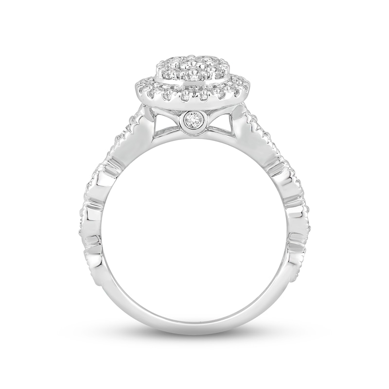 Main Image 3 of Now + Forever Multi-Diamond Engagement Ring 3/4 ct tw Round-cut 14K White Gold