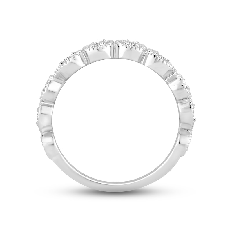 Main Image 3 of Now + Forever Diamond Wedding Band 1/4 ct tw Round-cut 14K White Gold