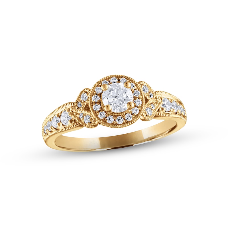 Main Image 1 of Now + Forever Diamond Engagement Ring 5/8 ct tw Round-cut 14K Yellow Gold