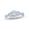 Diamond Engagement Ring 3/4 ct tw Round-cut 14K White Gold