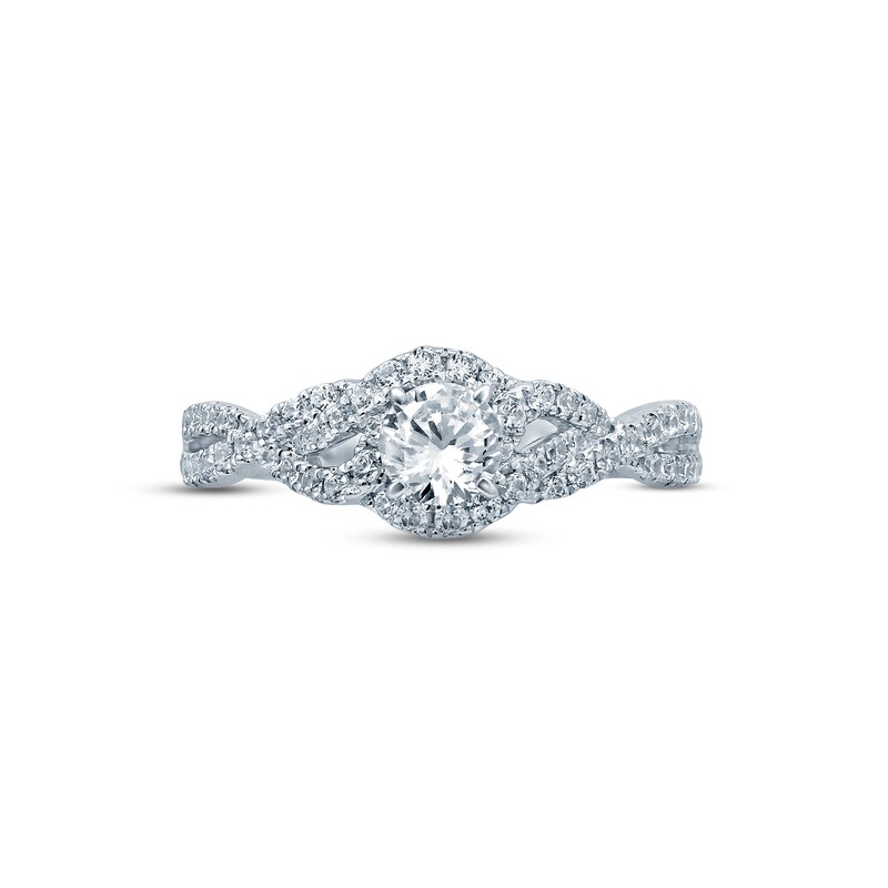 Diamond Engagement Ring 3/4 ct tw Round-cut 14K White Gold