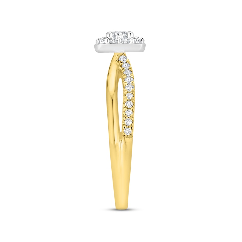 Main Image 2 of Now + Forever Diamond Engagement Ring 1/2 ct tw Round-cut 14K Two-Tone Gold