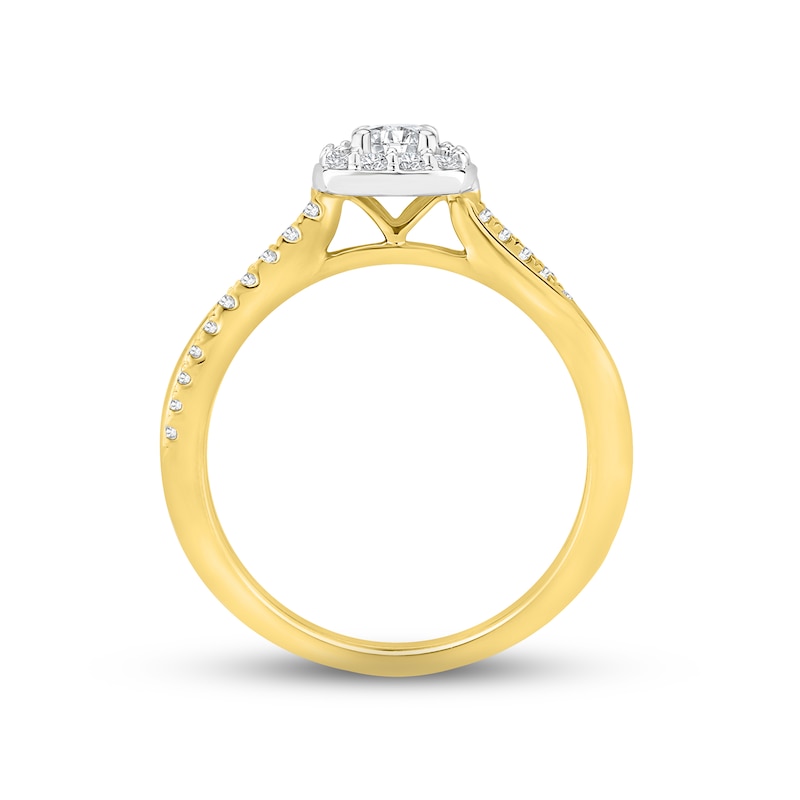 Diamond Engagement Ring 1/2 ct tw Round-cut 14K Two-Tone Gold | Kay