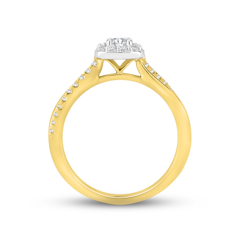 Main Image 3 of Now + Forever Diamond Engagement Ring 1/2 ct tw Round-cut 14K Two-Tone Gold