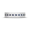 Thumbnail Image 2 of Neil Lane Men's Diamond & Blue Sapphire Wedding Band 1/6 ct tw 14K White Gold