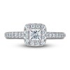 Diamond Engagement Ring 1-1/4 ct tw Princess & Round-cut 14K White Gold