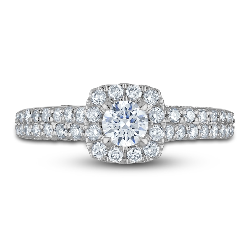 Diamond Engagement Ring 1-1/8 ct tw Round-cut 14K White Gold