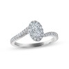 Forever Connected Multi-Diamond Engagement Ring 1/2 ct tw Round-cut 14K White Gold
