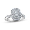 Thumbnail Image 0 of Multi-Diamond Engagement Ring 1 ct tw Princess & Round-cut 14K White Gold