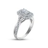 Thumbnail Image 1 of Multi-Diamond Engagement Ring 1 ct tw Princess & Round-cut 14K White Gold