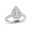 Thumbnail Image 0 of Multi-Diamond Engagement Ring 1 ct tw Pear & Round-cut 14K White Gold