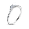 Thumbnail Image 1 of Diamond Wedding Band 1/5 ct tw Baguette & Round-cut 14K White Gold