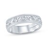 Thumbnail Image 0 of Monique Lhuillier Bliss Men's Diamond Wedding Band 1 ct tw Marquise & Round-cut 18K White Gold