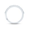 Thumbnail Image 2 of Monique Lhuillier Bliss Men's Diamond Wedding Band 1 ct tw Marquise & Round-cut 18K White Gold