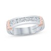 Thumbnail Image 0 of Monique Lhuillier Bliss Men's Diamond Wedding Band 1/2 ct Round-cut 18K Two-Tone Gold