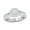 Thumbnail Image 0 of Diamond Halo Engagement Ring 1-3/8 ct tw Round-cut 14K White Gold