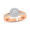 Thumbnail Image 0 of Diamond Halo Engagement Ring 1-3/8 ct tw Round-cut 14K Rose Gold