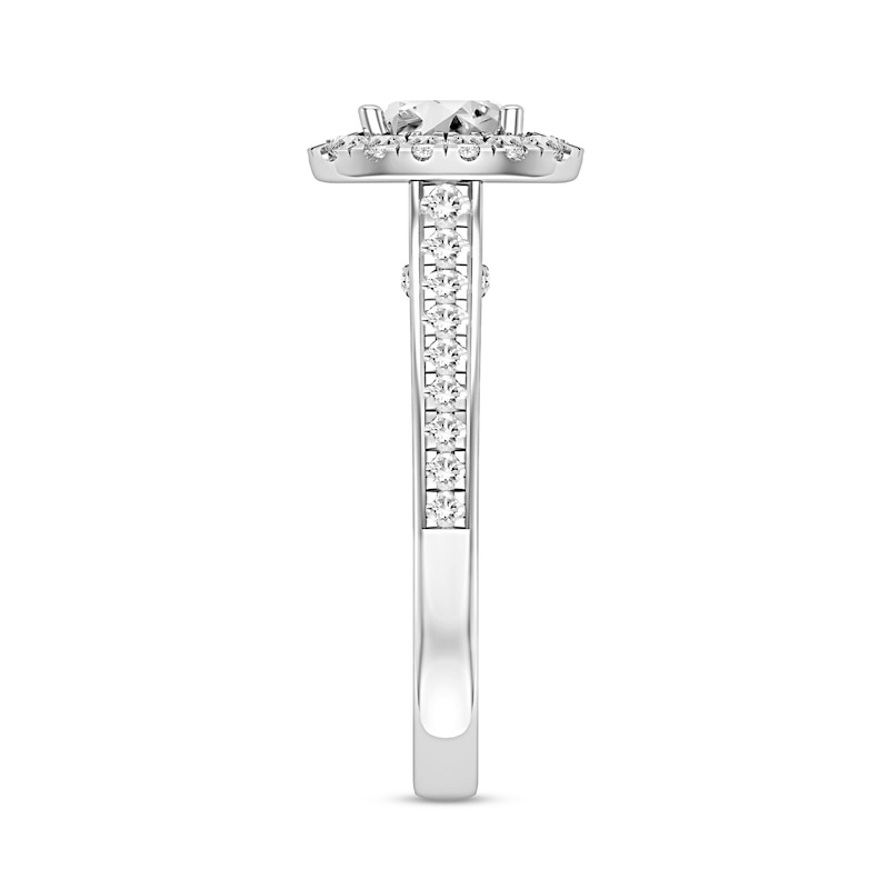 Main Image 2 of Now + Forever Diamond Halo Engagement Ring 1 ct tw Oval & Round-cut 14K White Gold