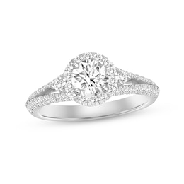 Now + Forever Diamond Engagement Ring 1-1/5 ct tw Round-cut 14K White Gold