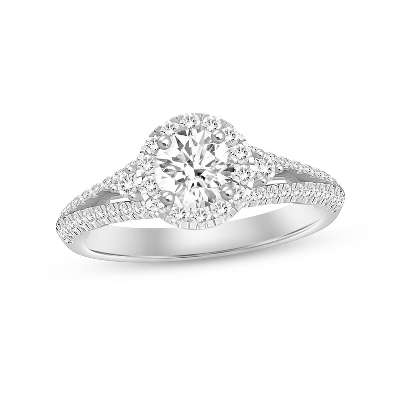 Diamond Engagement Ring 1 1/5 ct tw Round 14K White Gold