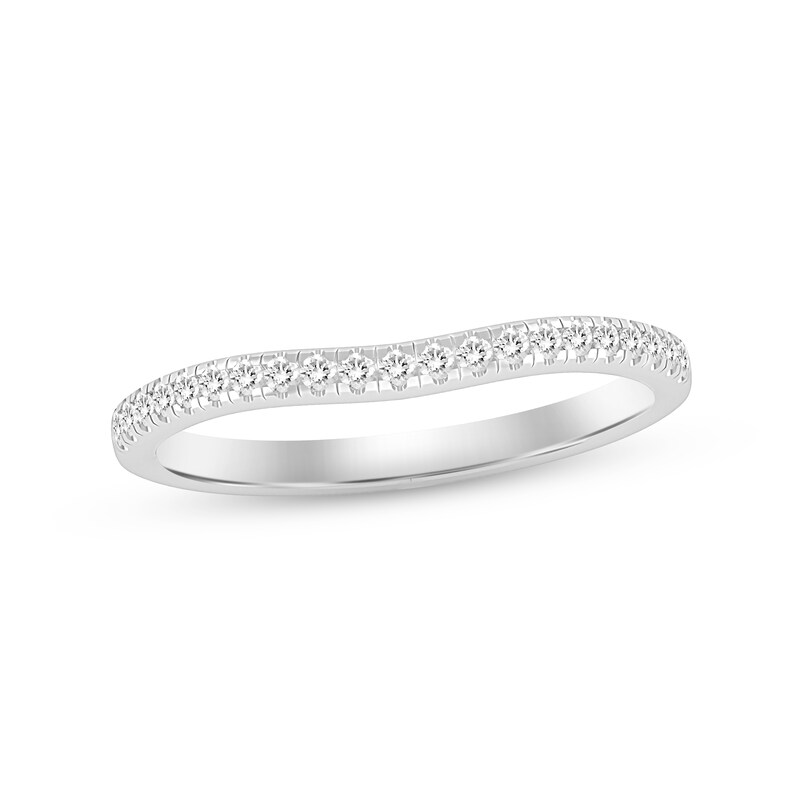 Diamond Wedding Band 1/5 ct tw Round-cut 14K White Gold