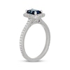 Thumbnail Image 1 of Neil Lane Emerald-Cut London Blue Topaz & White Diamond Engagement Ring 1/2 ct tw 14K White Gold