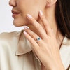 Neil Lane Emerald-Cut London Blue Topaz & White Diamond Engagement Ring 1/2 ct tw 14K White Gold