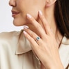 Thumbnail Image 4 of Neil Lane Emerald-Cut London Blue Topaz & White Diamond Engagement Ring 1/2 ct tw 14K White Gold