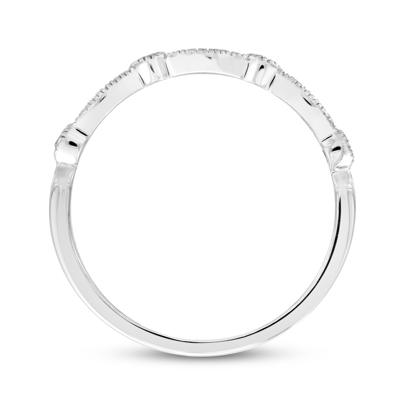 Main Image 3 of Now + Forever Diamond Wedding Band 1/10 ct tw 10K White Gold