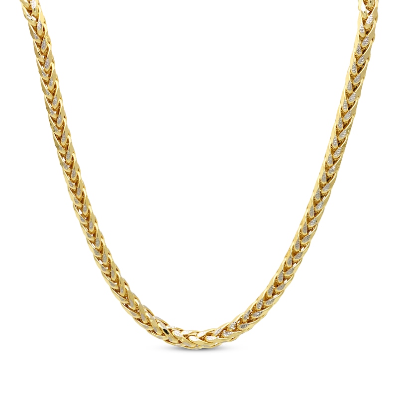 Men's Diamond-Cut Palmier Chain Necklace 14K Yellow Gold 20"
