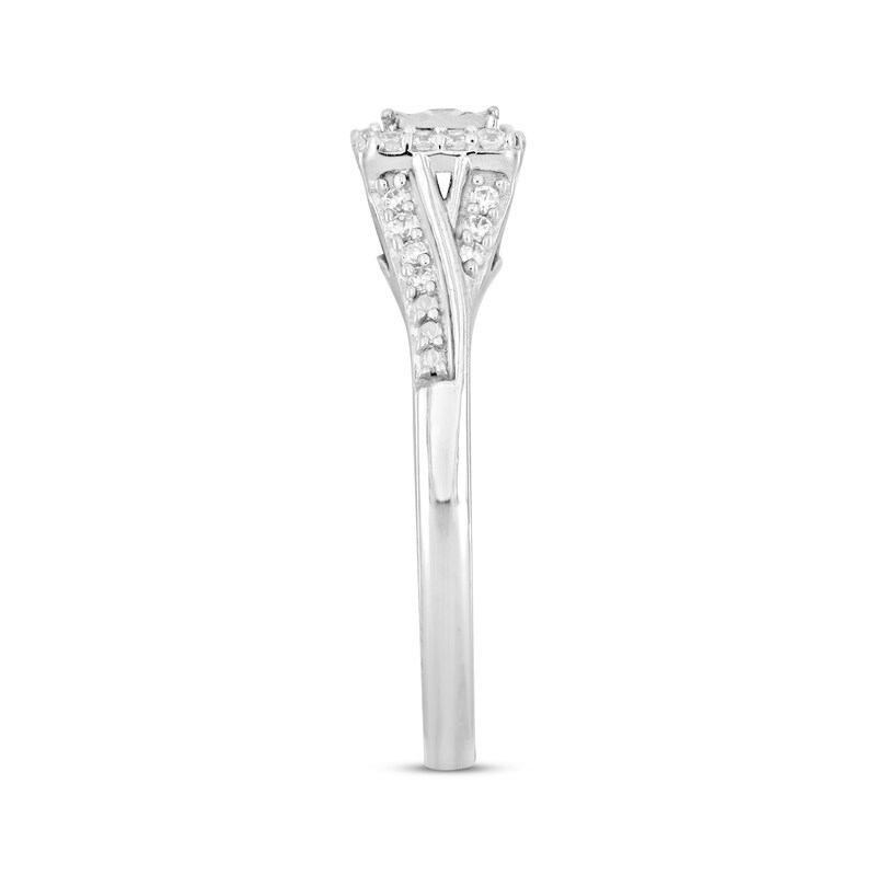 Main Image 2 of Now + Forever Princess-Cut Diamond Engagement Ring 1/4 ct tw 10K White Gold