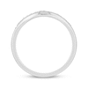 Thumbnail Image 3 of Now + Forever Diamond Contour Wedding Band 1/15 ct tw 10K White Gold