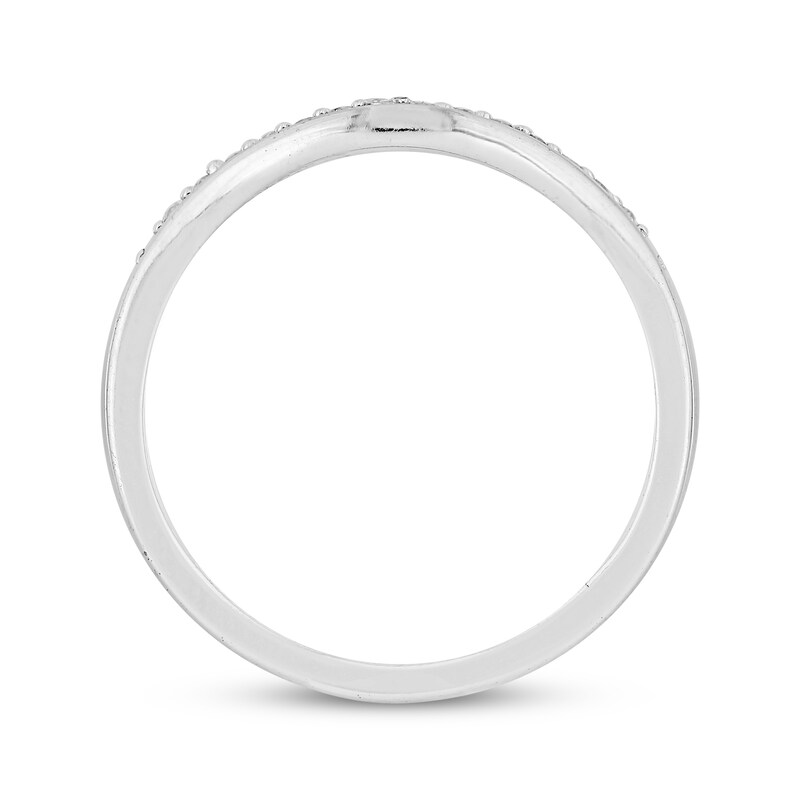 Diamond Contour Wedding Band 1/15 ct tw 10K White Gold | Kay