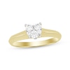 Thumbnail Image 1 of Now + Forever Diamond Heart Frame Engagement Ring 1/3 ct tw Round 10K Yellow Gold