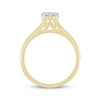 Diamond Heart Frame Engagement Ring 1/3 ct tw Round 10K Yellow Gold