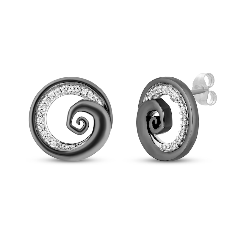 Disney Treasures The Nightmare Before Christmas Diamond Spiral Gift Set 1/10 ct tw Sterling Silver 19"