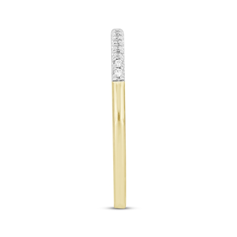 Main Image 2 of Now + Forever Diamond Wedding Band 1/10 ct tw 10K Yellow Gold