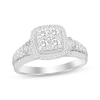 Thumbnail Image 1 of Now + Forever Multi-Diamond Cushion Frame Engagement Ring 7/8 ct tw 14K White Gold