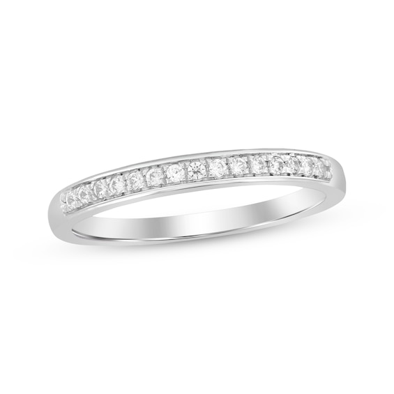 Diamond Wedding Band 1/10 ct tw 10K White Gold