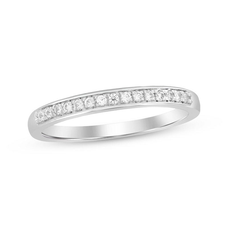 Main Image 1 of Now + Forever Diamond Wedding Band 1/10 ct tw 10K White Gold