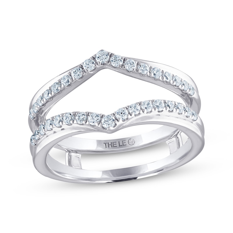 Main Image 1 of THE LEO Diamond Enhancer Ring 3/8 ct tw Round-cut 14K White Gold