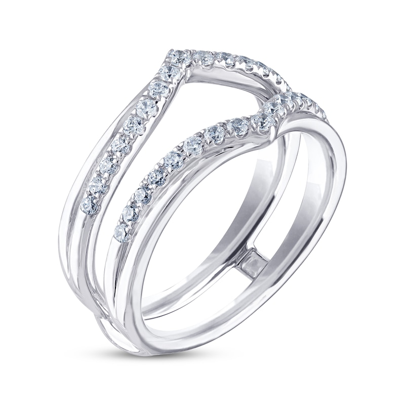 Main Image 2 of THE LEO Diamond Enhancer Ring 3/8 ct tw Round-cut 14K White Gold
