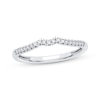 Thumbnail Image 1 of Now + Forever Round-Cut Diamond Curved Wedding Band 1/10 ct tw 14K White Gold