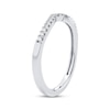 Thumbnail Image 2 of Now + Forever Round-Cut Diamond Curved Wedding Band 1/10 ct tw 14K White Gold