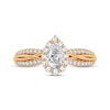 Thumbnail Image 3 of Now + Forever Pear-Shaped & Round-Cut Diamond Engagement Ring 3/8 ct tw 14K Yellow Gold